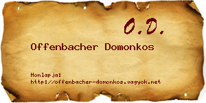 Offenbacher Domonkos névjegykártya